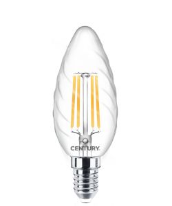 Lampadina filamento led incanto tortiglione chiara 4w