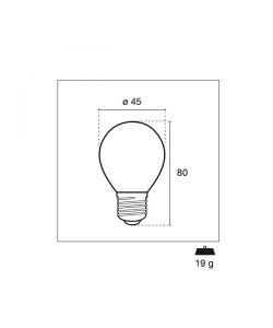 Lampadina LED E27 Incanto Saten Mini Globo 4W 4000K 470Lm