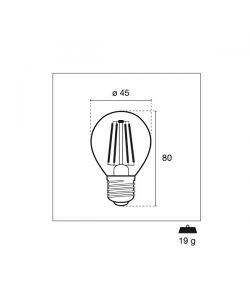 Lampadina Incanto Clear Sfera LED E27 6W 2700K 806Lm 330°