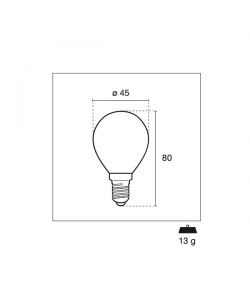 Century Lampadina LED Incanto Saten E14 6W 3000K 806Lm Mini Globo