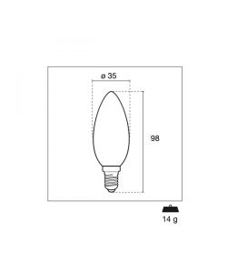 Century Lampadina LED Incanto Saten E14 6W 4000K 806Lm Oliva