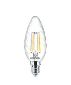Century Italia Lampada LED E14 6W Clear Tortiglione 4000K 806Lm