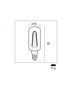 Century Lampadina LED Incanto E14 4W Giallo 2700K Tubolare 470lm