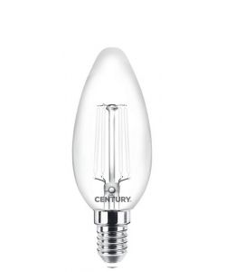 CENTURY ITALIA Lampadina LED E14 Candela Trasparente 4,5W 470LM 2700K