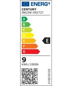 Lampadina LED Filamento Goccia A60 9W E27 2700K 1055lm Vetro Chiaro