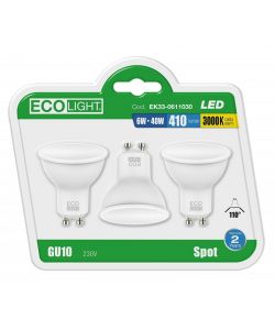 LAMPADA SPOT LED ECOLIGHT 110 gradi - 6W