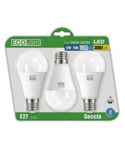 Set 3 lampade goccia Led