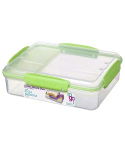 Sistema To Go Porta Pranzo 3 Scomparti 975ml Trasparente/Blu
