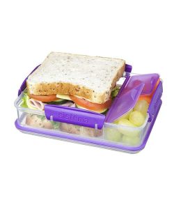 Sistema To Go Porta Pranzo 3 Scomparti 975ml Trasparente/Blu