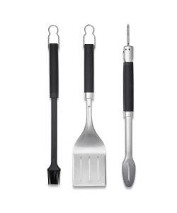 WEBER Kit 3 Accessori Precision per Barbecue - Pinza, Spatola, Forchetta