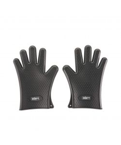 WEBER Guanti da Barbecue in Silicone Nero, Resistente al Calore