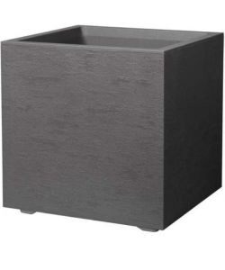 Vaso a cubo da 39cm colore antracite