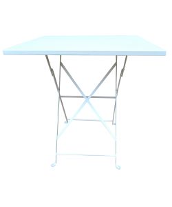 Tavolo Pieghevole Metallo Bianco 70x70 cm - E-Coating