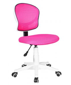 Sedia ufficio con alzata gas rete rosa