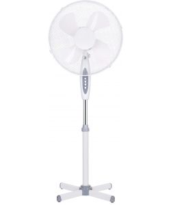 Ventilatore a Piantana Bianco 45W - Regolabile e Stabile 124 cm