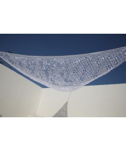 Domo Mea Vela da Giardino Triangolare Bianca - Poliestere 80gr - 3,6x3,6x3,6 m - Rivestimento PU e Anti UV30+ - Corda e Occhielli Inclusi