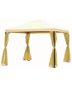 Gazebo 3x3 con zanzariera ecru