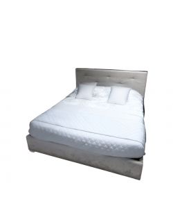 Domo Mea Letto Matrimoniale Light Grey Vellutato - 160x202 cm