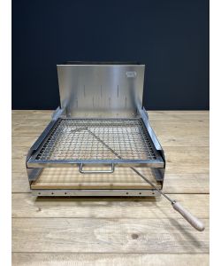 B&B Artigianato Italiano Design - Barbecue a legna in acciaio inox 50x81 cm