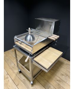 Grigliaitalia - Barbecue Artigianale a Legna in Acciaio Inox - Con Carrello