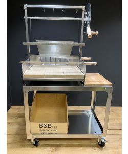 B&B Artigianato Italiano - Barbecue Parrilla Square Pro Inox Grigio 55x48 cm