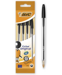 Penna a sfera Cristal original 4 pezzi Nero