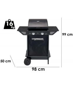 Campingaz Barbecue a gas 2 fuochi Xpert 100 L PLUS nero, 66.5x50x99 cm