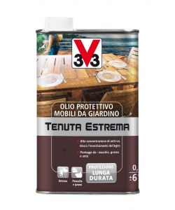 V33 Olio Protezione Mobili Giardino Incolore 500 ml - Nutriente e Impermeabilizzante