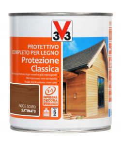 V33 Protettivo Legno Noce Scuro Satinato 750 ml - Alta Protezione UV