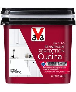 V33 Smalto Rinnovare Cucina - Bianco Satinato - 0,75 l