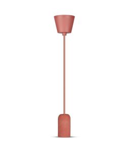 Lampadario LED a Cilindro in Calcestruzzo con Portalampada E27 (Max 60W) Colore Rosso