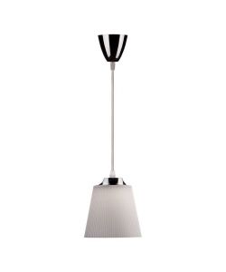 Lampadario LED a Campana in Plastica da 5W Colore Bianco con Attacco in Metallo Cromato