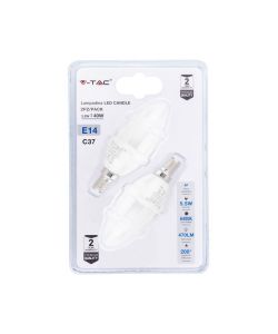Lampadina LED E14 5,5W Candela 6400K (Blister 2 pezzi)