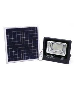 V-TAC Faro LED Solare con Telecomando - Nero - 20W 4000K