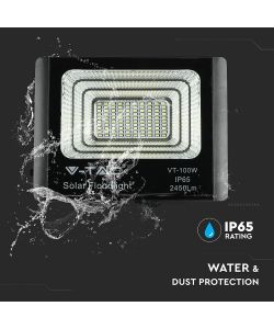V-TAC Faro LED Solare con Telecomando - Nero - 20W 4000K