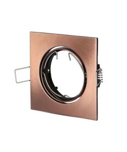 Portafaretto LED da Incasso Quadrato GU10 e GU5.3 (MR16) Colore Bronzo Orientabile