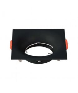 Portafaretto LED da Incasso Quadrato GU10 Colore Nero
