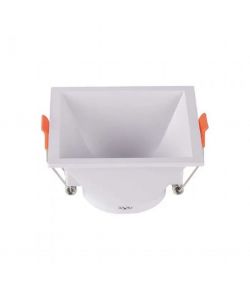 Portafaretto LED da Incasso Quadrato GU10 con Sezione Quadrata Colore Bianco