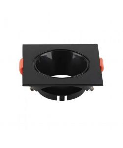 Portafaretto LED da Incasso Quadrato GU10 Colore Nero