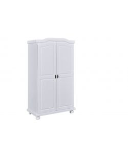 Hedda Armadio 2 Ante in Pino Massello Bianco - 104x56x180 cm