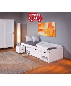 Letto Till 90 x 200 Bianco con doghe