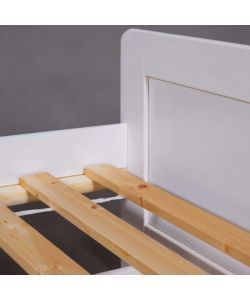 Inter Link Letto Singolo Surf in Pino Massello Bianco - 90x190 cm