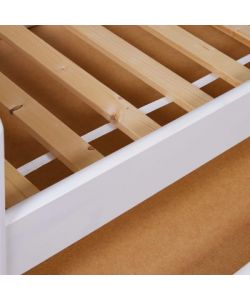 Inter Link Letto Singolo Surf in Pino Massello Bianco - 90x190 cm