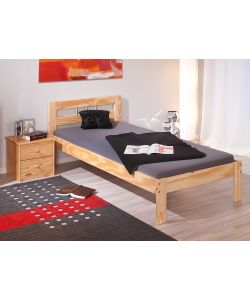 Letto Singolo Jana in Pino Massello Naturale 90x200 cm