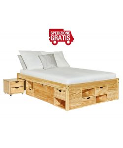 Letto 160 x 200 Naturale con doghe Claas