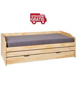 Letto Singolo Lotar 90 x 200 Naturale