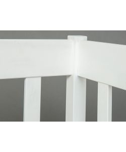 Sintro Divano Letto Singolo 90x200 in Pino Massello Bianco - Rete a Doghe Inclusa