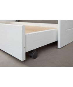 Inter Link Malte Divano Letto 90x200 Bianco - Divano Letto con Cassone Estraibile - Pino Massello