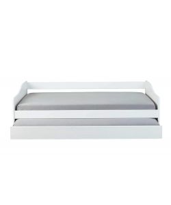Inter Link Malte Divano Letto 90x200 Bianco - Divano Letto con Cassone Estraibile - Pino Massello