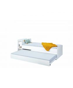 Inter Link Letto Singolo Sleep Well con Letto Estraibile - Pino Bianco 236x95 cm
